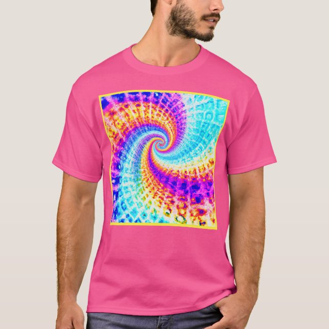 Whirling Rainbow Spiral Pattern T-Shirt (Front)