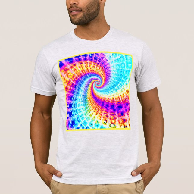 Whirling Rainbow Spiral Pattern T-Shirt (Front)