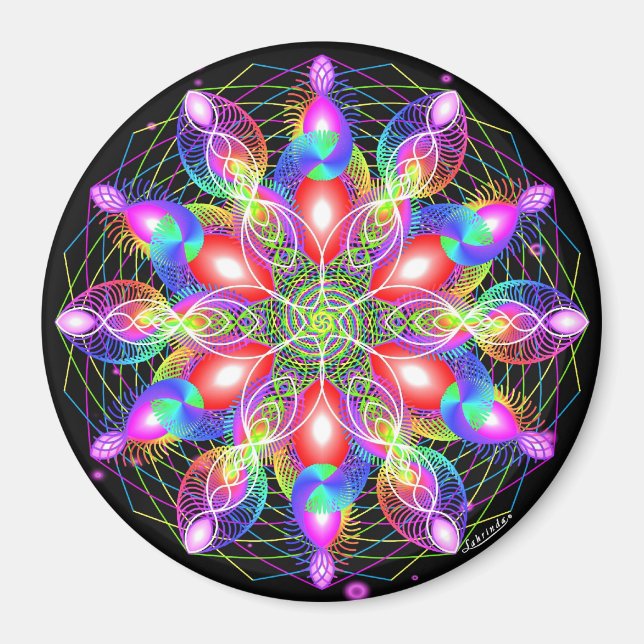Whirling Rainbow Woman Magnet (Front)