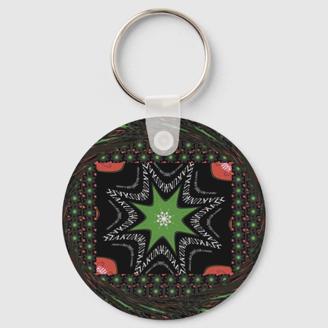 Whirling stars background key ring (Front)