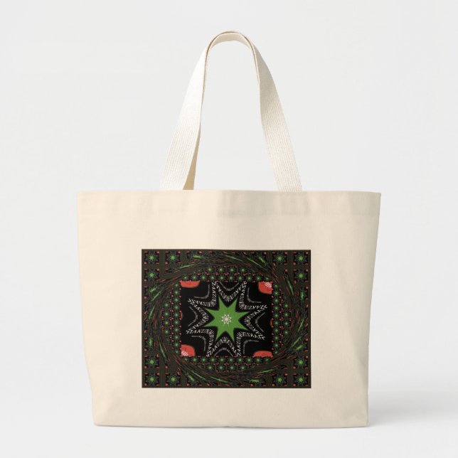 Whirling stars background large tote bag (Front)