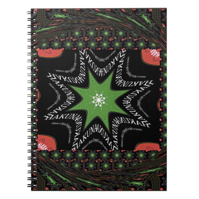 Whirling stars background notebook (Front)