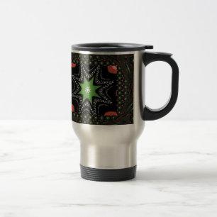 Whirling stars background travel mug