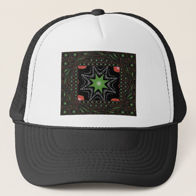 Whirling stars background trucker hat (Front)