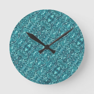 Whirlpool AI Fantasy Digital Art Print Wallpaper Round Clock