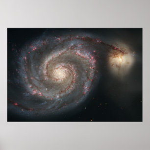 Whirlpool Galaxy (M51) and Companion Galaxy Poster