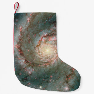 Whirlpool galaxy small christmas stocking