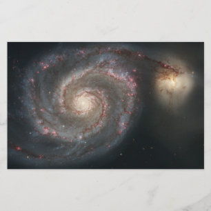Whirlpool Galaxy (Space) (Universe) (Messier 51A) Stationery