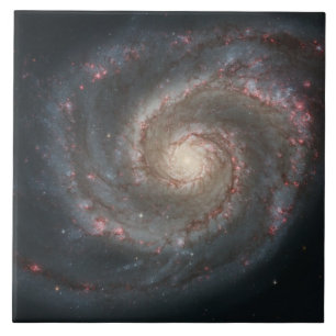 Whirlpool Galaxy (Space) (Universe) (Messier 51A) Tile