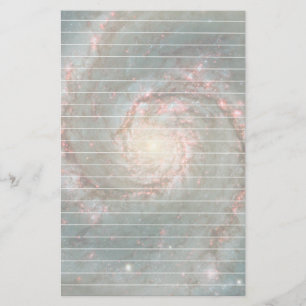 Whirlpool Galaxy With Lines Stationery