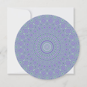 Whirlpool Mosaic Round Invitation in Blue