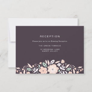 Whirlwind Flowers Wedding Reception Card