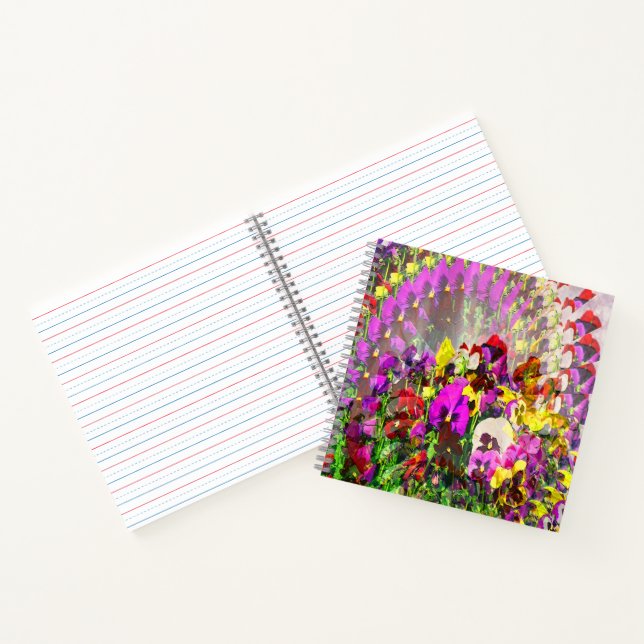 Whirlwind of Pansies..... Notebook (Inside)