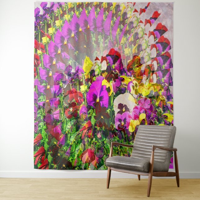 Whirlwind of Pansies..... Tapestry (In Situ)