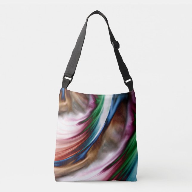 Whirlwind Rainbow Golden Snow Crossbody Bag (Front)