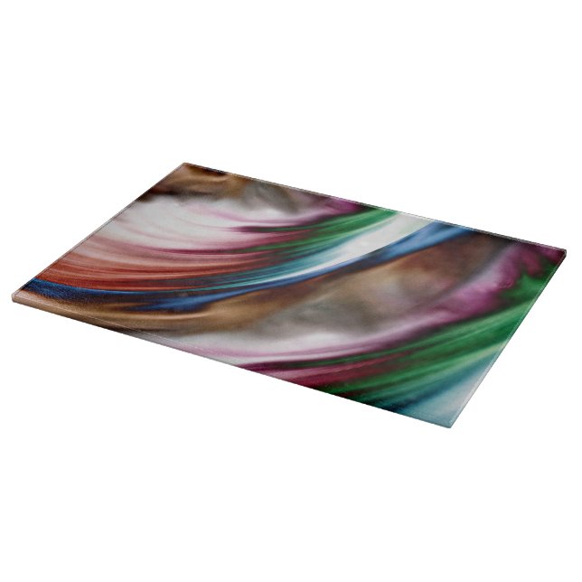 Whirlwind Rainbow Golden Snow Cutting Board (Corner)