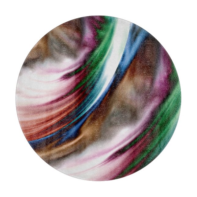 Whirlwind Rainbow Golden Snow Cutting Board (Front)