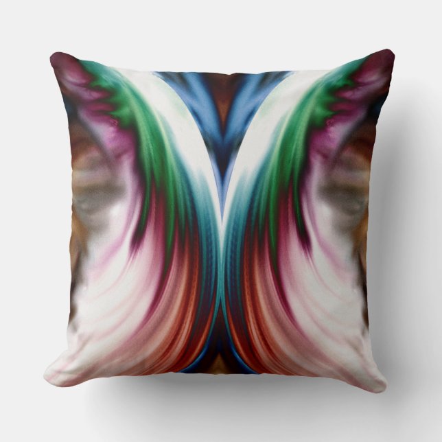 Whirlwind Rainbow Golden Snow Mirror Cushion (Front)
