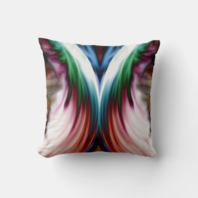 Whirlwind Rainbow Golden Snow Mirror Cushion (Front)