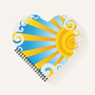 Whirly Clouds Over Sun Burst Notebook