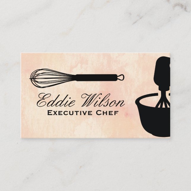 Whisk and Mixing Bowl Business Card (Front)