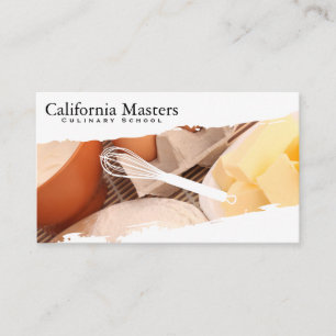 Whisk   Butter Eggs Flour   Culinary Business Card