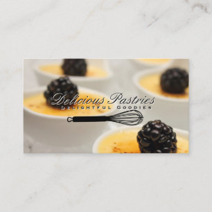 Whisk   Crème Brule Dessert  Business Card