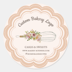Whisk Flower Boutique Bakery Classic Round Sticker