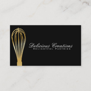Whisk (gold) Culinary Master Business Card