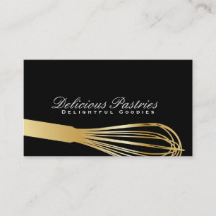 Whisk (gold) Culinary Master Business Card
