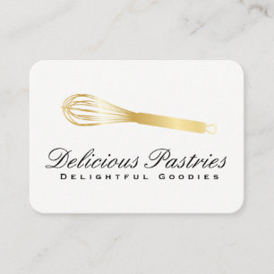 Whisk (gold) variation Culinary Master Business Card