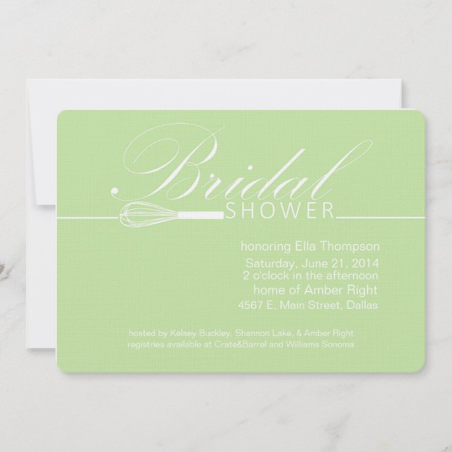 Whisk Her Away Modern Bridal Shower Invitation (Front)