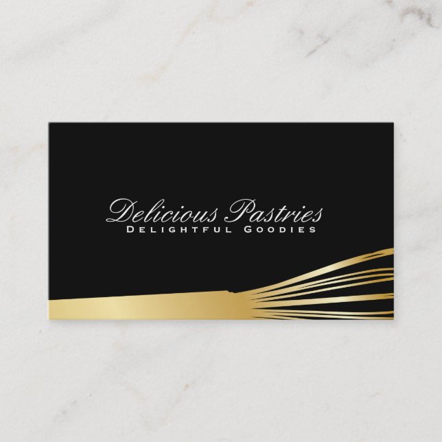 Whisk III (gold) | Culinary Master Business Card (Front)