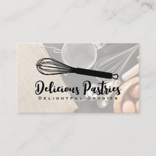 Whisk Logo Baking Ingredients and Tools Business Card