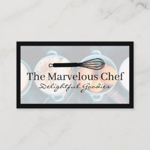 Whisk Logo Baking Ingredients Business Card