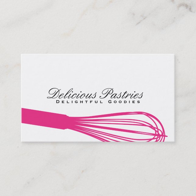 Whisk (magenta) | Culinary Master Business Card (Front)