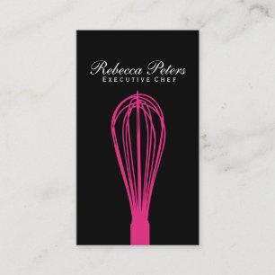 Whisk (magenta) variation Culinary Master Business Card