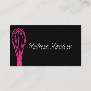 Whisk (magenta) variation Culinary Master Business Card