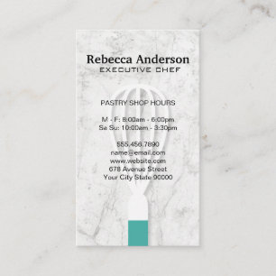 Whisk Marble Background   Chef Business Card