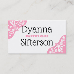 whisk measuring spoons baker chef business card