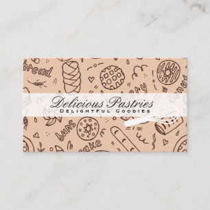 Whisk Pastry Pattern Business Card