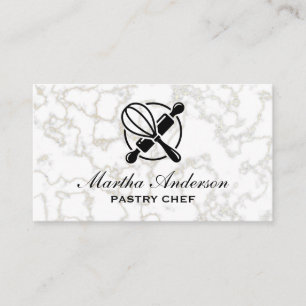 Whisk Rolling Pin Baking Cafe Culinary Business Card
