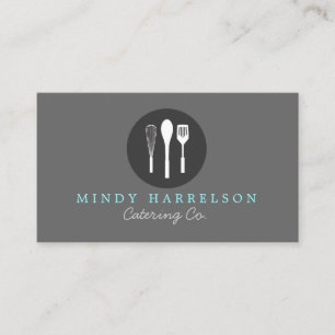 WHISK SPOON SPATULA LOGO 5 for Bakery, Catering Business Card