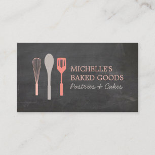 WHISK SPOON SPATULA LOGO Bakery Business Card