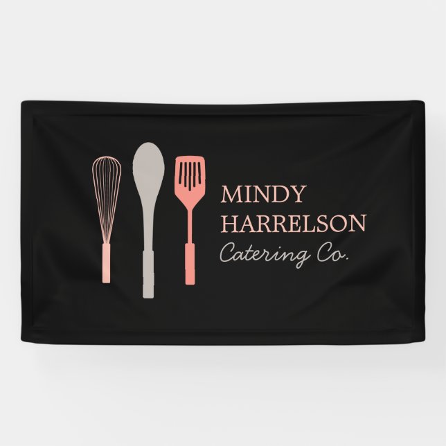 WHISK SPOON SPATULA LOGO IV for Bakery, Catering Banner (Horizontal)