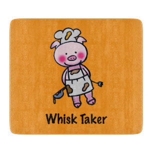 Whisk Taker Pig - Funny Chef Design Cutting Board