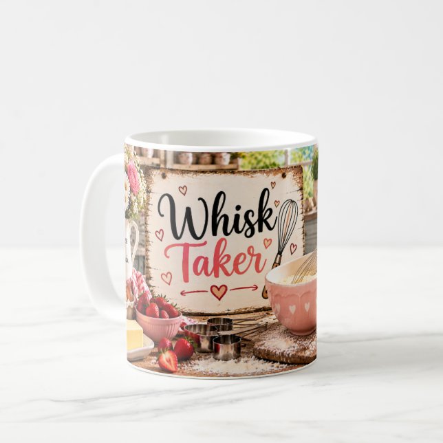 Whisk Taker Pink Baking Mug (Front Left)