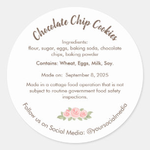 Whisk & Warmth Chocolate Cookie Follow Us Label
