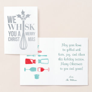 Whisk You a Merry Christmas Foil Card