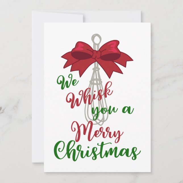 Whisk You Merry Christmas Holiday Card (Front)